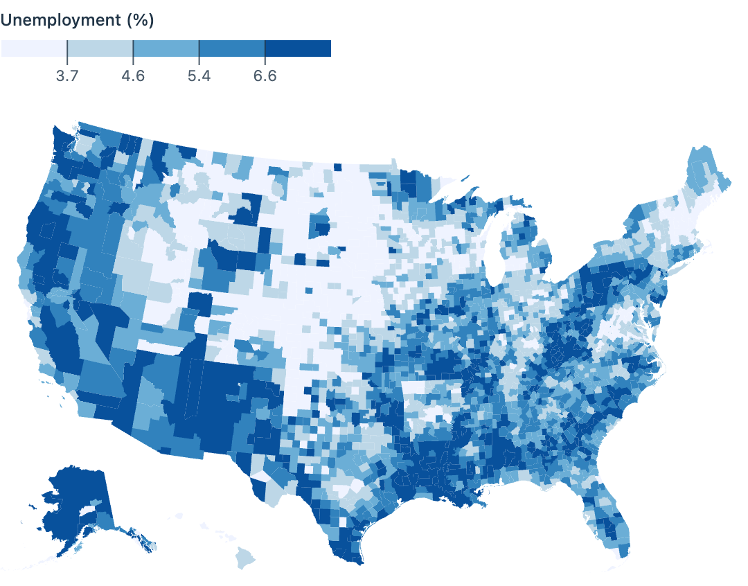 US choropleth map (canvas)